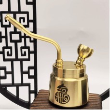 Brass Fu Character Hookah 4-in-1 Filter Water Pipe Detachable Washable Tobacco Pipe Men's Portable Smoking Accessory Wholesale