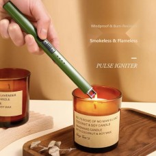 Briquet Électronique à Impulsions Rechargeable Type-C, Long Manche pour Bougies Parfumées, Baguette et Pistolet d’Allumage, Vente en Gros