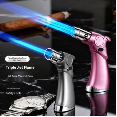 New Cross-Border Cigar Smart Choice Single/Triple Jet Torch Lighter Windproof Cigar-Specific Lighter Wholesale
