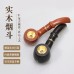 Grossiste Pipe à Tabac en Bois de Santal Violet avec Fourneau en Laiton et Manche Bambou, Accessoire Fumeur Vintage Homme, Pipe Multi-taille Santal Rouge