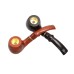 Grossiste Pipe à Tabac en Bois de Santal Violet avec Fourneau en Laiton et Manche Bambou, Accessoire Fumeur Vintage Homme, Pipe Multi-taille Santal Rouge