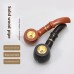 Grossiste Pipe à Tabac en Bois de Santal Violet avec Fourneau en Laiton et Manche Bambou, Accessoire Fumeur Vintage Homme, Pipe Multi-taille Santal Rouge