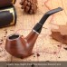 Grossiste pipes en résine, multiples styles imitation bois, pipes courbées et droites, détachables double usage, dropshipping