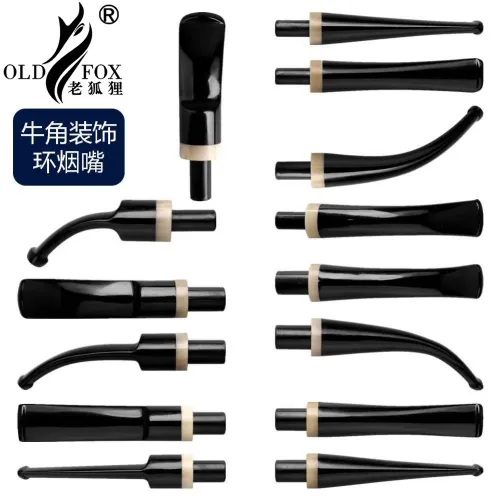 OLD FOX-老狐狸直柄收尖亚克力烟嘴斗柄DIY制作3/9mm过滤烟斗咬嘴