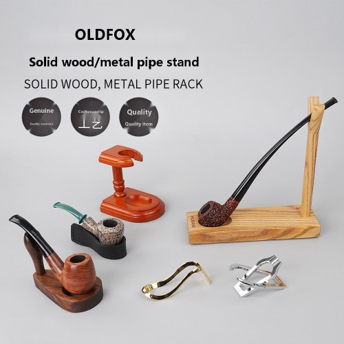 OLD FOX-老狐狸烟斗架烟斗专用展示架实木单斗架pipe rack烟斗座