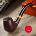 Groothandel Aibao tabakspijp van ebbenhout en bruyère, handgemaakte vintage gebogen pijp voor mannen, ouderwetse pijpenkop & rookaccessoires