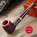 Groothandel Aibao tabakspijp van ebbenhout en bruyère, handgemaakte vintage gebogen pijp voor mannen, ouderwetse pijpenkop & rookaccessoires