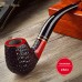 Groothandel Aibao tabakspijp van ebbenhout en bruyère, handgemaakte vintage gebogen pijp voor mannen, ouderwetse pijpenkop & rookaccessoires