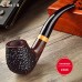 Groothandel Aibao tabakspijp van ebbenhout en bruyère, handgemaakte vintage gebogen pijp voor mannen, ouderwetse pijpenkop & rookaccessoires