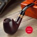 Groothandel Aibao tabakspijp van ebbenhout en bruyère, handgemaakte vintage gebogen pijp voor mannen, ouderwetse pijpenkop & rookaccessoires