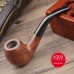 Groothandel Aibao tabakspijp van ebbenhout en bruyère, handgemaakte vintage gebogen pijp voor mannen, ouderwetse pijpenkop & rookaccessoires