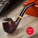 Groothandel Aibao tabakspijp van ebbenhout en bruyère, handgemaakte vintage gebogen pijp voor mannen, ouderwetse pijpenkop & rookaccessoires