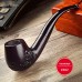 Groothandel Aibao tabakspijp van ebbenhout en bruyère, handgemaakte vintage gebogen pijp voor mannen, ouderwetse pijpenkop & rookaccessoires