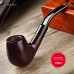 Groothandel Aibao tabakspijp van ebbenhout en bruyère, handgemaakte vintage gebogen pijp voor mannen, ouderwetse pijpenkop & rookaccessoires