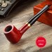 Groothandel Aibao tabakspijp van ebbenhout en bruyère, handgemaakte vintage gebogen pijp voor mannen, ouderwetse pijpenkop & rookaccessoires