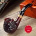 Groothandel Aibao tabakspijp van ebbenhout en bruyère, handgemaakte vintage gebogen pijp voor mannen, ouderwetse pijpenkop & rookaccessoires