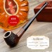 Groothandel Aibao tabakspijp van ebbenhout en bruyère, handgemaakte vintage gebogen pijp voor mannen, ouderwetse pijpenkop & rookaccessoires