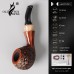 OLD FOX-老狐狸石楠木烟斗自由式手工斗厂家批发牛角环实木烟斗