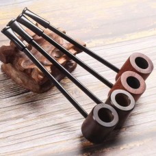Grossiste pipe Popeye en bois de santal rouge pour homme, pipe à tabac vintage en bois massif, petit fourneau portable