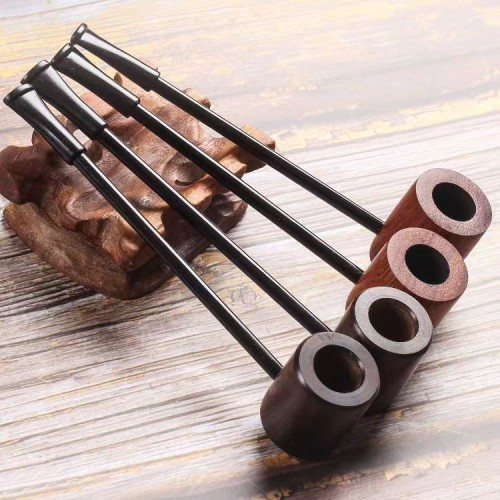 Grossiste pipe Popeye en bois de santal rouge pour homme, pipe à tabac vintage en bois massif, petit fourneau portable