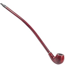 Changfeng Long-Stem Pipe Red Solid Wood 41cm Extended Filter Tobacco Pipe Large Reading Pipe #705, Wholesale