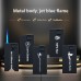 Wholesale 5-Pack Metal Windproof Lighters, Durable Premium Matte Black Refillable Thickened Creative Blue Flame Lighters, Customizable