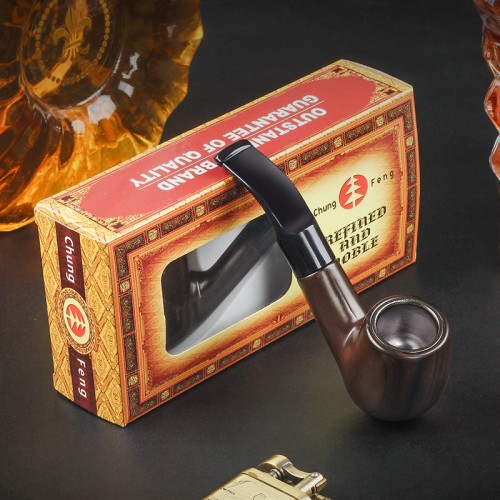 Changfeng Palm-Sized Metal Tobacco Pipe Small Smoking Pipe with Micropore Filter, Detachable Easy-Clean Bakelite Men's Dry Pipe – Wholesale