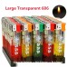 Wholesale Large Transparent Disposable Lighters, 50 Pack Open Flame Lighters for Home, Supermarket & Convenience Store Bulk Supply